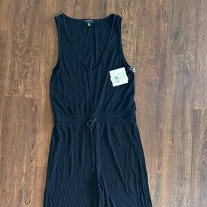 Beyond Yoga Wide Leg Sleeveless Jumpsuit Black Small NWT